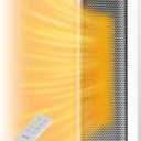 AEOCKY 3rd-Gen Space Heater with AI Thermostat, 1500W PTC Electric Heaters for Indoor Use With Remote, 70 Oscillation, Utmost Silence, Safe Portable for Office, Bedroom, Room, Home (White)