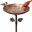 13" Metal Bird Bath for Outside | Rust-Resistant Outdoor Birdbath Bowl with Stake | Adjustable Height Garden Bird Bath, Removable Bowl,Easy to Clean for Yard Lawn Decor