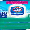 Clorox Disinfecting Wipes, Bleach Free, Household Essentials, Fresh Scent, Moisture Seal Lid, 75 Cleaning Wipes, Pack of 3 (New Packaging)