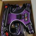 No Pull Dog Harness Adjustable Reflective Oxford Easy Control Medium Large Dog Harness with A Free Heavy Duty 5ft Dog Leash, Medium