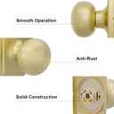Goldenwarm 1 Pack Brushed Gold Passage Door Knobs, Closet Door Knobs Gold Interior for Closet & Hallway