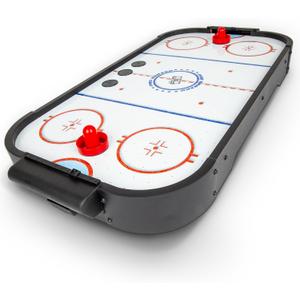 GoSports 30 Inch Table Top Air Hockey Game for Kids - Portable, Battery Operated Game Table - Black