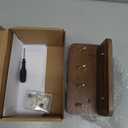 Key Holder Wall Mount, Solid Wood Key Holder for Wall with 4 Brass Hooks & Hidden Magnets, 15 Incline Hooks & Grooved Design to Prevent Slipping, Vintage Brown Key Hanger