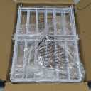 ShopLaLa Garden Fence Border (10 Panels) 12in(L) x 24in(H) Decorative Animal Barrier Fencing for Dogs with Classic Design, Rustproof Metal Wire Flower Bed Edging Yard Landscape Outdoor White Fences