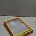 Amazon Basics Heavy Duty Dry Erase Ticket Holder Pockets with Clear Plastic Film and Multicolored Fabric Edge, 8.5" X 11", Pack of 25