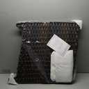 Laundry Hamper with 3 Removable Liner Bags; 132L Handwoven Rattan Laundry Basket with Lid & Heightened Feet; Clothes Hamper with Side Handles; Laundry Sorter with 3 Separate Sections (Brown) (132L (25.98x13x26.57 Inches))