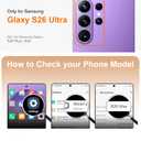 Temdan Designed for Samsung Galaxy S26 Ultra Case,[Built-in Invisible Kickstand][Compatible with MagSafe][Military Grade Shockproof], Anti-Yellowing Clear Phone Case for Samsung S26 Ultra-Clear