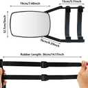Universal Clip-on Towing Mirrors Extended Mirrors for Towing 360 Degree Rotation Adjustable Towing Mirror, Black, 2 Pieces