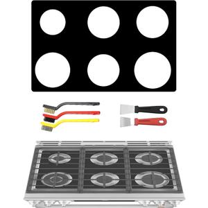 Stove Top Protector Liner For 30" GE Gas Range Model CGS750P2MS1 CGS750P4M2W2 CGS750P3MD1 CGS750M2NS5 6 Burner Thickness Reusable Stove Burner Covers