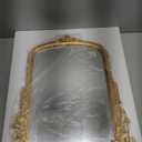 Gold Arched Mirror (15.9 * 19.8 inches) Ornate Baroque Arch Wall Mirror-for Living Rooms, Hallways, Fireplaces, Bathrooms, Entryways