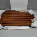 Teak Shower Mat, 21"x14" Wood Bath Mat Non-Slip Bathroom Mat Teak Bath Mats for Bathroom, Wooden Floor Mat Bathroom Mat for Inside, Outdoor or Spa(Small) (Natural)