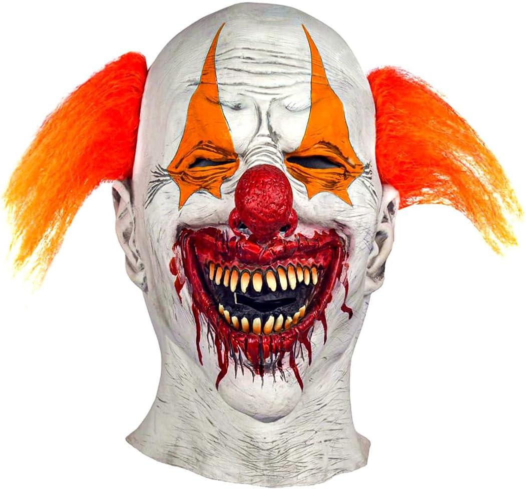 Clown Mask Scary Evil Funny Clown Costume Horror Latex Masks Halloween Carnival Costume Party Adult