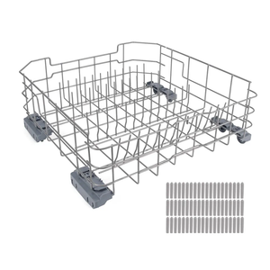 Upgraded WD28X26099 Dishwasher Lower Dishrack Assembly Compatible with GE dishwashers, Replacement number WD28X34744 WD28X10346, WD28X22506, WD28X22696, WD28X24396, WD28X24478, WD28X26103 ect