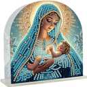 POETRYDRAW DIY Diamond Art Napkin Holder, Acrylic Diamond Art Paper Towel Storage Rack Decor, Double Sided Diamond Painting Kits Cocktail Holders for Paper, Dining Table Decor (Blue-02)