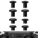 eXtremeRate ThumbsGear Interchangeable Thumbsticks for PS5 Edge Controller, Replacement Black Analog Thumb Sticks Caps for PS5 Edge Controller - 4 Heights 3 Surfaces Grips - Without Thumbstick Base
