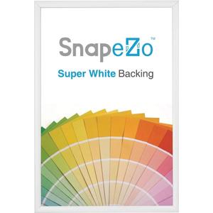 SnapeZo Poster Frame 30x45 Inches, 1.7" Aluminum Profile, Front-Loading Snap Frame, Wall Mounting, Wide Series, White