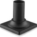 Heavy Duty Post Light Adapter, HWH Cast Aluminum Pier Mount Base 3'', Sand Black, 5HW38PA BK (Medium - 1 Pack)