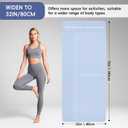 Extra Wide Yoga Mat 72"x 32" - Non Slip TPE Exercise Mat for Home Workout, 6mm High-Density Large Yoga Mat for Men & Women, Eco Friendly Pilates & Fitness Floor Mat with Carry Strap