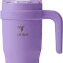 Reduce 24 oz Tumbler with Handle and Straw - Stainless Steel with Sip-It-Your-Way Lid - Keeps Drinks Cold up to 24 Hours - Sweat Proof, Dishwasher Safe, BPA Free Purple