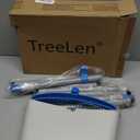 TreeLen Long Handle Broom and Dustpan Set,Upright Dust Pan Combo for Home, Kitchen, Room, Office, Lobby Floor Use Without Bending