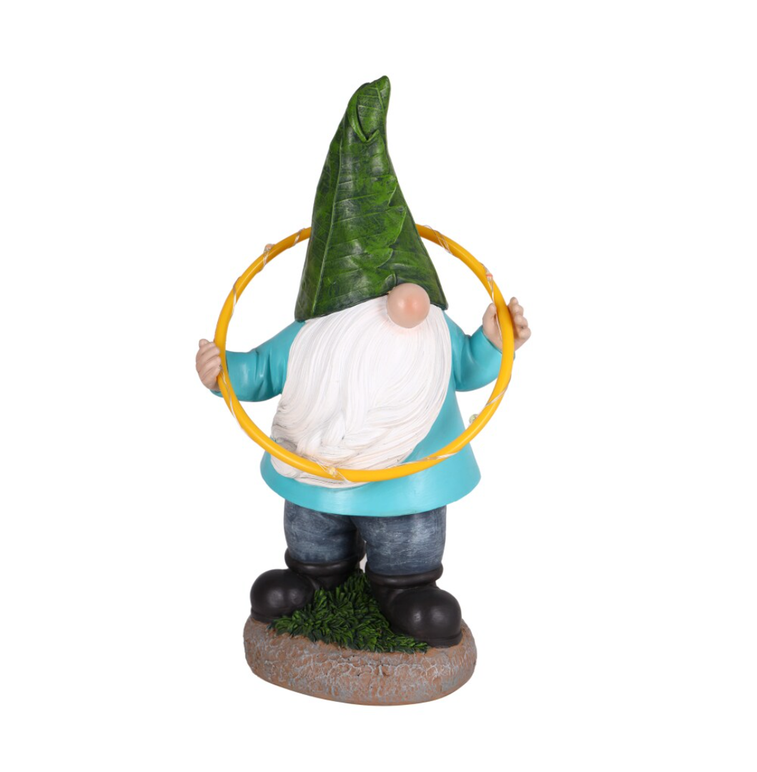 Garden Gnome Duo Decorative Figurines Ornament for Indoor Outdoor Home Garden Decor，Musical Violin Player and Dancing, Colorful Outdoor Statues,