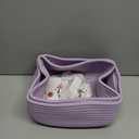 2pcs XUANGUO Small Woven Storage Baskets 12X8X5 Decorative Rope Bins for Organizing Shelves, Closets, and Toys, Empty Gift Baskets, Cute Organizer Basket for Home and Office (purple, regular)