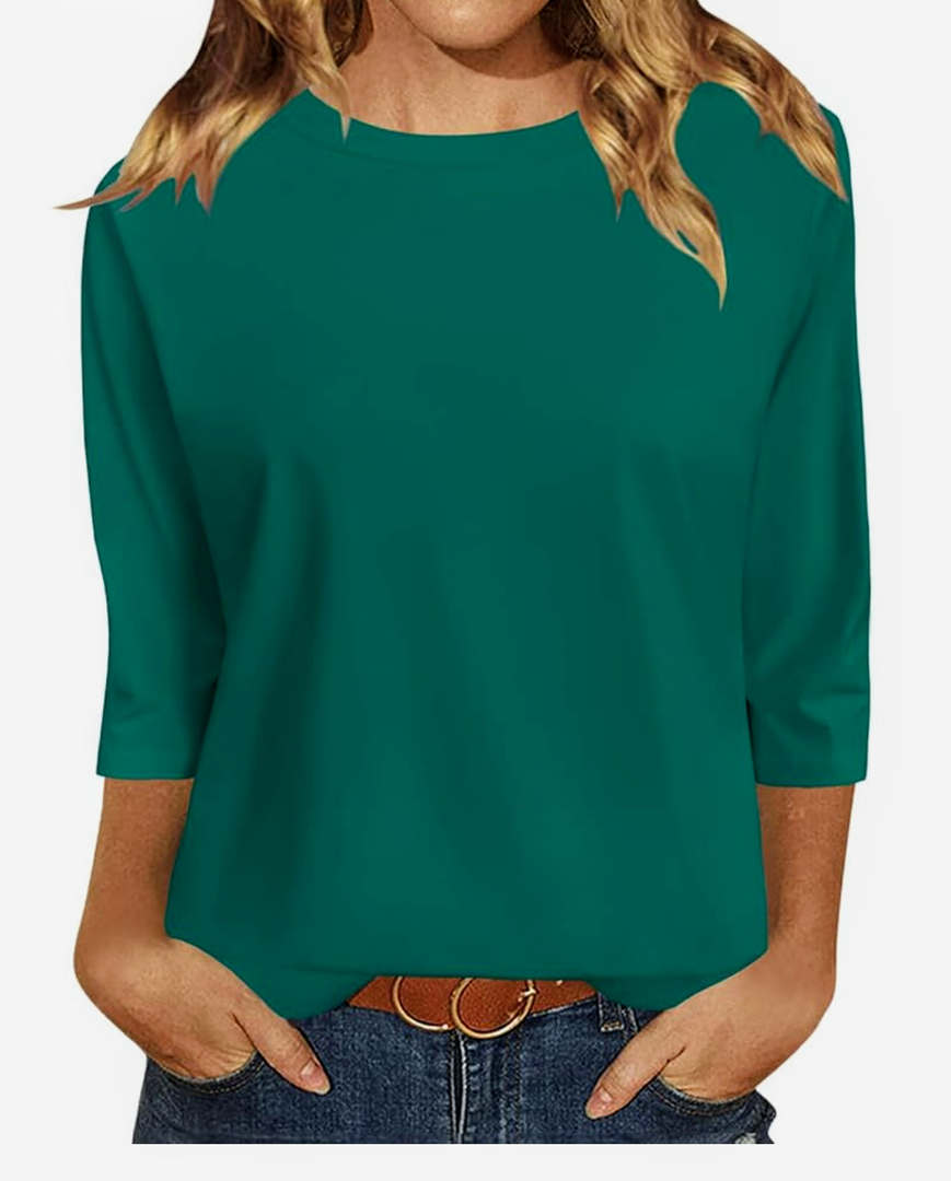 Womens Tops  Tunic Blouses Breathable Crew Neck Loose Fit , S