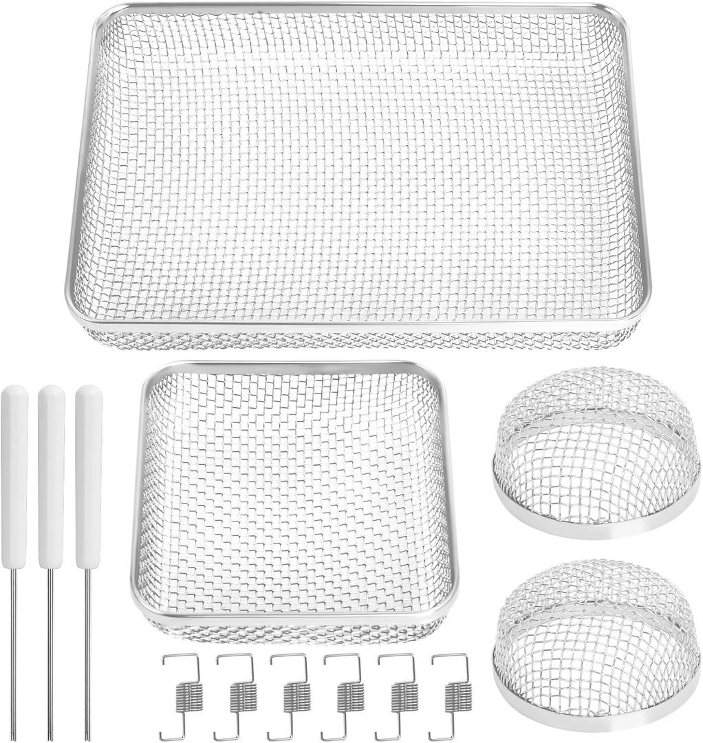 RV Furnace Vent Screen for Water Heater Vent Cover, RV Bugs Screen, Flying Insect Screen, Stainless Steel Mesh with Installation Tool