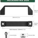 JiGiU Aluminum Handle Aluminium Alloy Rectangular Industrial Pull Handle for European Standard Aluminum Extrusion Profile -Black (2, 3030)