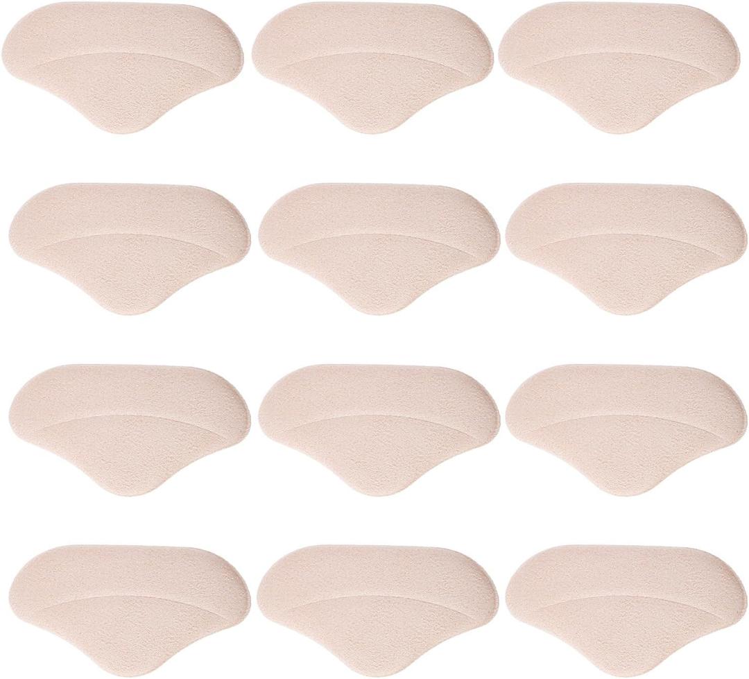 6 Pairs Heel Grippers for Loose Shoe Heels Cushion Pad Heel Pads for Shoes Men Soft Boot Shoe Too Big Men Women Heels Slipping Beige