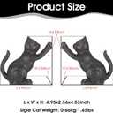 Cat Decorative Bookends, Cute Book Ends to Hold Books, Bookends for Shelves, Unique Cast Iron Book Stopper for Heavy Books, Cat Office Decor, 1 Pair/2 PCS