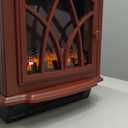 HOMCOM Electric Fireplace Stove, 18" Freestanding Fireplace Heater with Realistic Flame, Overheating Protection, Portable, 750W/1500W, Red