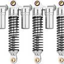 Aluminium 53mm/59mm/66mm/78mm Shocks- Long Threaded Shock Absorber Oil Damper for TRX4M 1/18 RC Crawler Upgrades (silver, 53mm)