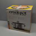 Crock-Pot 7-Quart Manual Slow Cooker, Family Size Serves 8+ People & Fits 6-lb Roast, Removable Stoneware with Warming Setting, Dishwasher Safe for Easy Cleanup, Stainless Steel