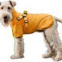Dog Raincoat for Small Medium Dogs, Dog Rain Coat with Harness Built in, All Weather Waterproof Pet rain Jacket, Reflective Puppy Clothes (Yellow, Medium)