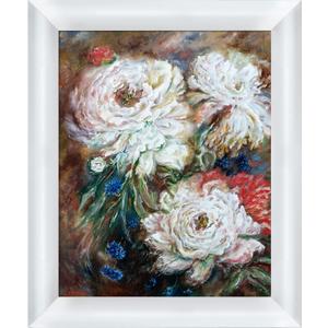 Flowers with Moderne Blanc Frame, 10.75" x 12.75"