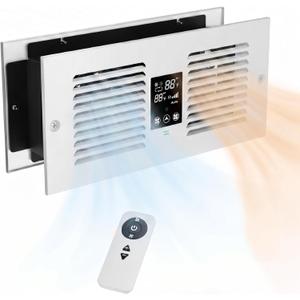 Room to Room Air Transfer Fan with 3 Modes, 300CFM Through Wall Fan with Remote Control, 5-Speed In-Wall Vent for Bedroom, Kitchen, and Laundry Room, Hardwired, RTR300CV, Medium