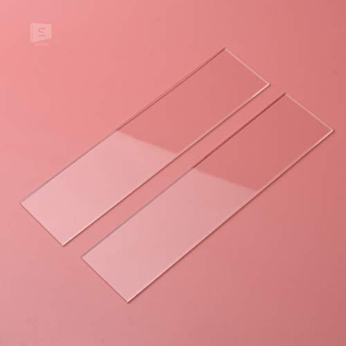 2mm Acrylic Transperent Sheet Display Stripe 9 x 2 Inch (Pack of 2)