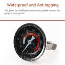 KAMaster Grill Temperature Compatible with Big Green Egg 150-900F Waterproof 3 1/4" Large Face Stainless Steel Cooking Thermometer for Barbecue Charcoal Grill Thermometer Replacement Accessories Tool