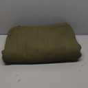 Bedsure 100% Cotton Blanket Queen Size for Bed - Breathable and Lightweight, Soft Cozy Textured Herringbone Woven Blanket for Summer, Olive Green, 90x90 inches