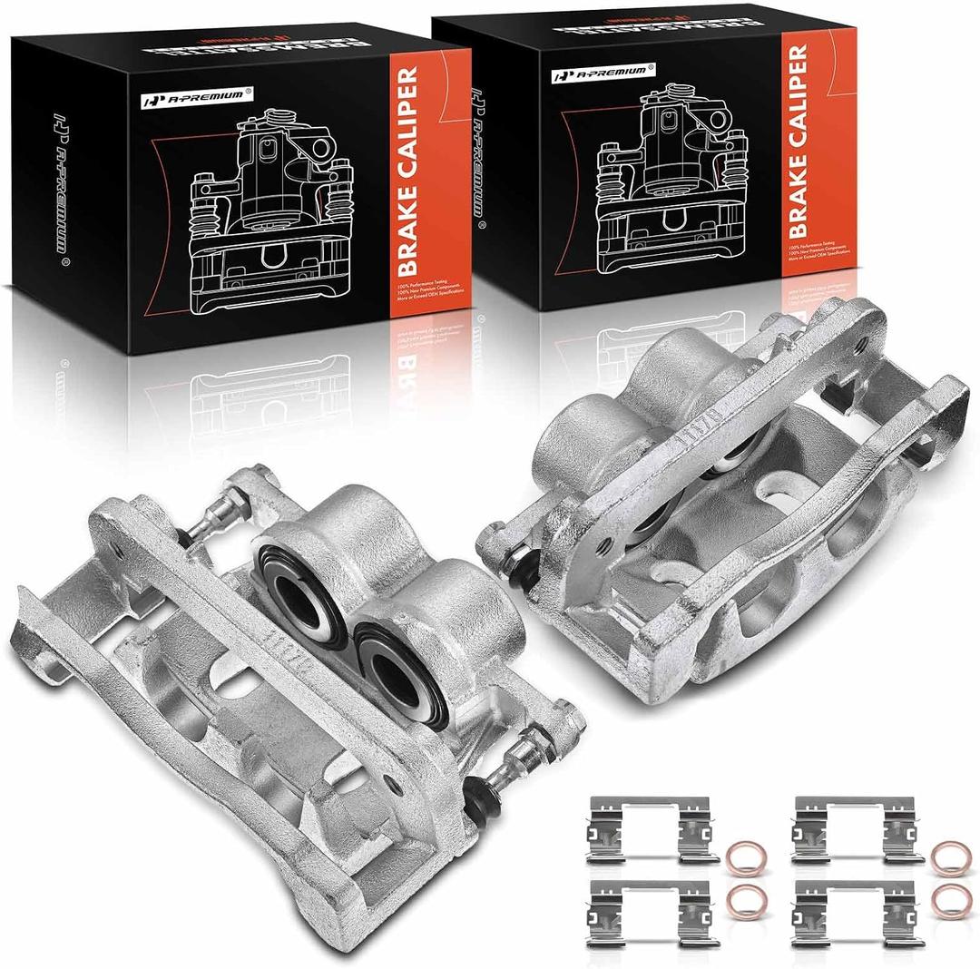 A-Premium Front Disc Brake Caliper Assembly with Bracket Compatible with Cadillac, Chevy and GMC Models- XTS, Escalade, Avalanche, Suburban, Silverado, Express, Sierra, Yukon XL and more