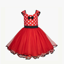 Girls Mini Mouse Princess Halloween Cosplay Dress for Summer, Polka Dots Fancy Dress Up Costume Tulle Dresses