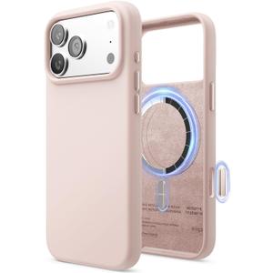 Case for iPhone 17 Pro Max Case, Premium Magnetic Silicone Case, Compatible with MagSafe, Liquid Silicone Material, Protective Cover, Shockproof, Slim Phone, 6.9 inch (Lovely Pink)