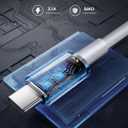 3 x USB to USB C Cable (3.3ft 2Pack), White Type C Charger Cord USB A to USB C Fast Charging Cable for Fire HD 10 8, Samsung Galaxy S25/S24/S23, iPad Pro/Air, iPhone 17 16 Pro