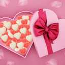 2 x Fruidles Half-Pound Valentine's Strawberry Banana Sanded Mini Gummi Hearts Gummy Candy, Allergy Friendly, Non-GMO, 5g Candies, No Artificial Sweeteners Gummy