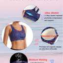 RUNNING GIRL High Impact Sports Bras for Women,Racerback Running Bra Workout Crop Tank Tops Longline Sports Bra Push up (Blue, S)