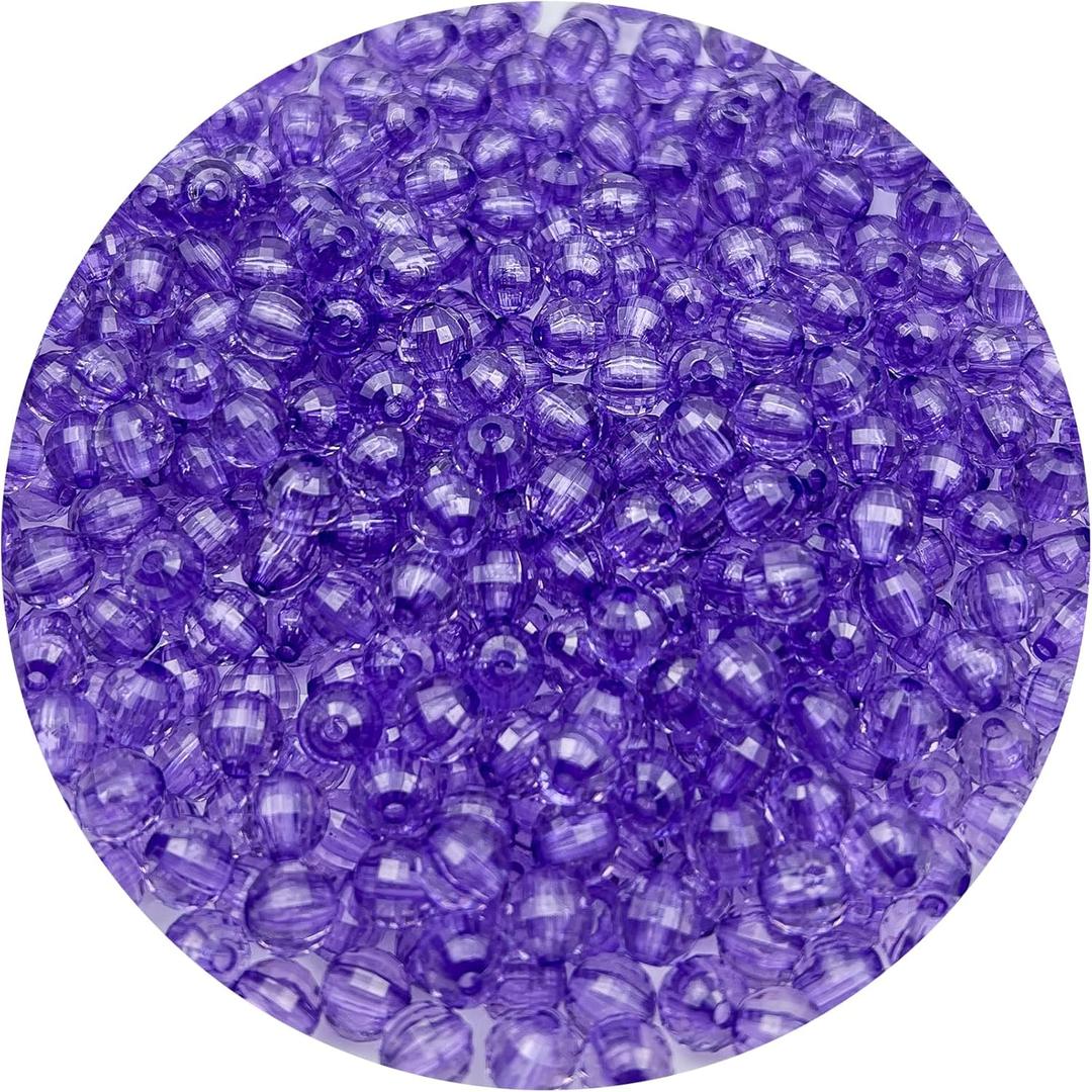 2 x 200PCS 10MM Round Crystal Acrylic Beads Crystal Faceted Beads Spacer Beads for DIY Crafts Jewelry Making, Bracelets Necklaces Wind Chimes Suncatchers Loose Gemstones(61-Purple) 2 x 200PCS 10MM Round Crystal Acrylic Beads Crystal Faceted Beads Spacer Beads for DIY Crafts Jewelry Making, Bracelets Necklaces Wind Chimes Suncatchers Loose Gemstones(61-Purple)