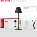 Honeywell 2Pack Cordless Table Lamp Rechargeable - M1 Sunturalux Portable LED Desk Lamp 5200mAh Battery Operated 4Color 9RGB Dimmable Bedside Lamps for Home Living Bedroom Restaurant Night Light