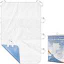 Washable Bed Pads with 8 Sturdy Handles 3452 Extra Large Reusable Underpads 4-Layers Leakproof Chucks Pads Washable for Incontinence (1 Pack; Blue)