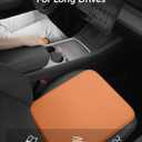 Car Seat Cushion – Breathable Nappa-Style Microfiber Leather & Premium Memory Foam, Non-Slip Seat Pad for Car/SUV/Truck/Office Chair,Lower Back & Hip Support (Cognac-Colored)